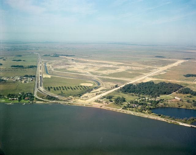 NASA image: Aerial view of the future site of the Manned Spacecraft Center, Houston, Tx