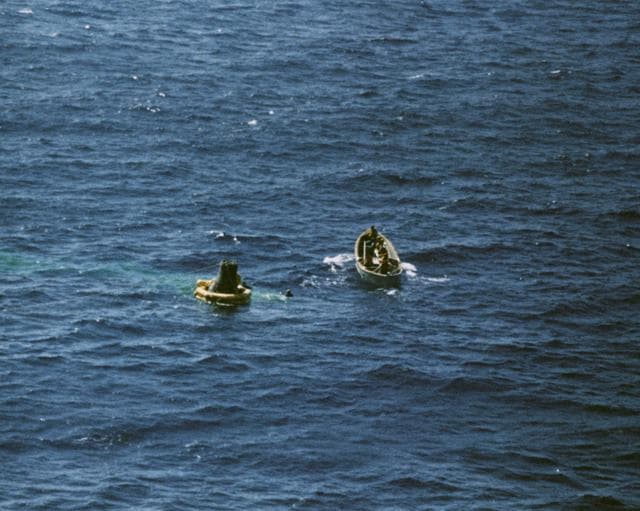 NASA image: Recovery operations for the Mercury-Atlas 8 mission 