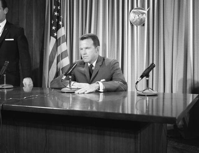 NASA image: PRESS CONFERENCE - ASTRONAUT COOPER - MSC 