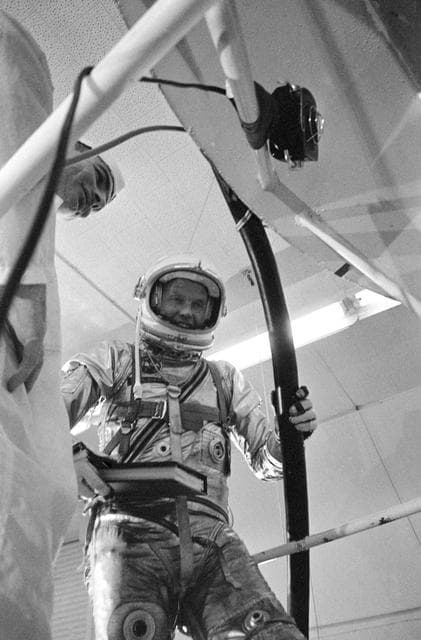 NASA image: SPACECRAFT - MERCURY-ATLAS (MA)-9 - PRELAUNCH - ASTRONAUT COOPER - SIMULATED FLIGHT TESTS - CAPE
