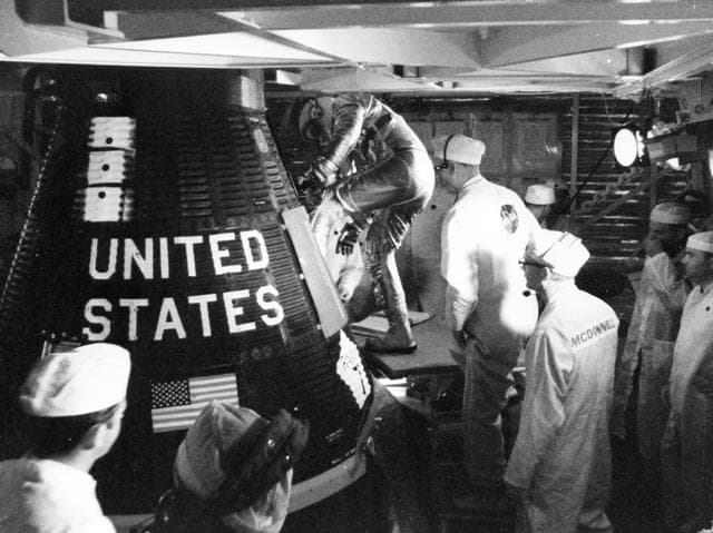 NASA image: ASTRONAUT COOPER, GORDON - PRELAUNCH MERCURY-ATLAS (MA)-9 - "FAITH 7" - INSERTION - CAPE CANAVERAL, FL