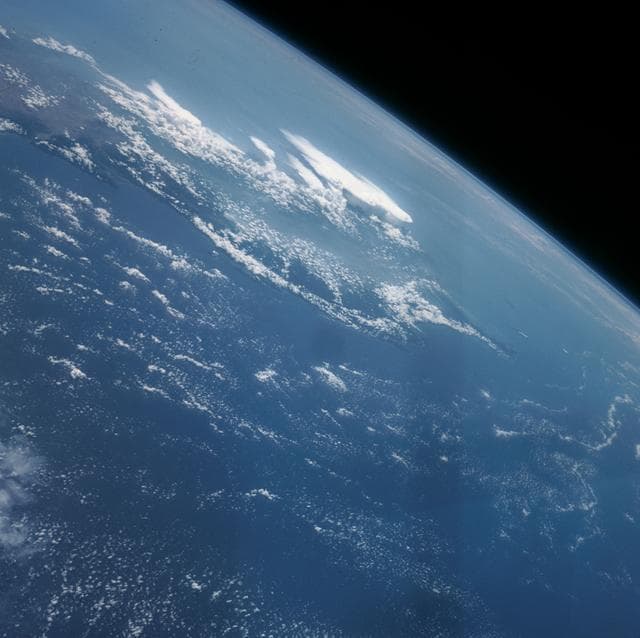 NASA image: Southern portion of Taiwan photographed during MA-9 22 orbit