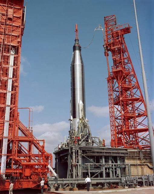 NASA image: Preparation for launch of Mercury-Atlas 9