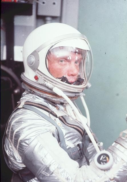 NASA image: View of Astronaut John Glenn in his Mercury pressure suit