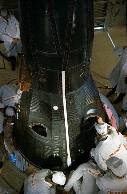 NASA image: GEMINI-TITAN (GT)-3 - PRIME CREW - CAPE