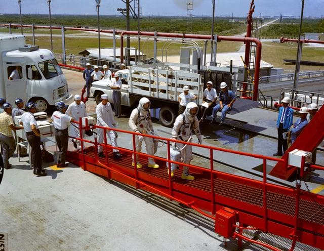 NASA image: WALK UP RAMP - ASTRONAUT EDWARD H. WHITE II - MISC. - CAPE