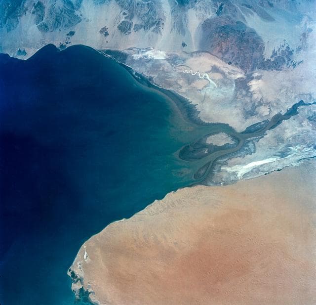 NASA image: Gemini IV Mission Image -  Baja California, Colorado river and Sonora Desert