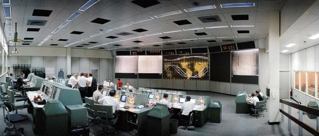 Overall view of Mission Control Center, Houston, Tx during Gemini 5