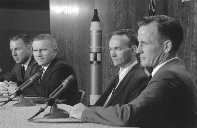 NASA image: PRESS CONFERENCE - GEMINI-TITAN VII