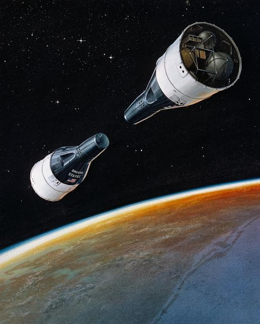 NASA image: RENDEZVOUS - ARTIST CONCEPT - GEMINI-TITAN (GT)-6/7 - MSC