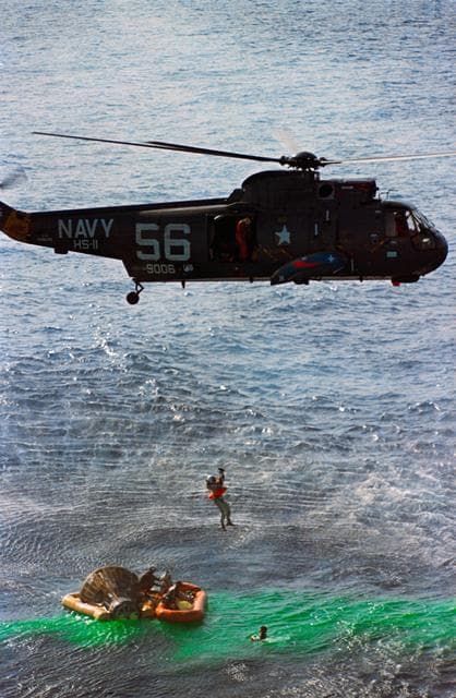 NASA image: ASTRONAUT JAMES A. LOVELL, JR.  - MISC. - GT-7 RECOVERY