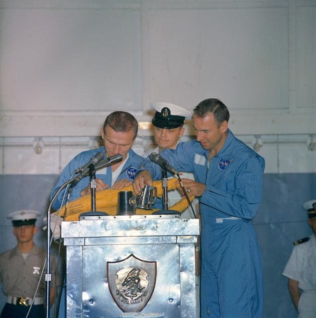 NASA image: GEMINI-TITAN (GT)-7 -  RECOVERY - ATLANTIC