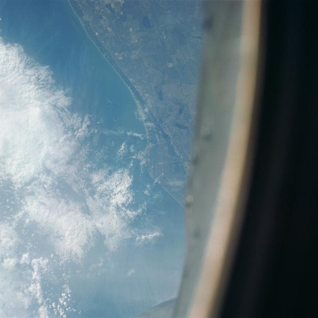 NASA image: Kennedy Space Center area as seen from Gemini 7 during Gemini 6 abort