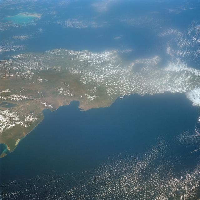 NASA image: Island of Hispaniola, Dominican Republic as seen from Gemini 7 spacecraft