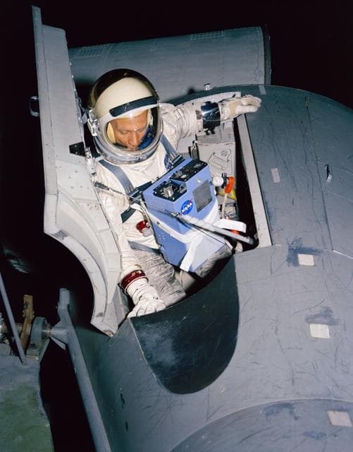 NASA image: GEMINI-TITAN (GT)-9 - TRAINING - ASTRONAUT ALDRIN - OH