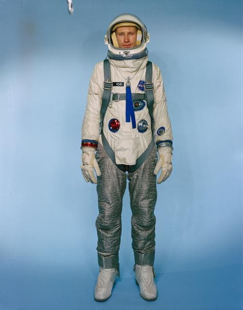 NASA image: Gemini 9 configured extravehicular spacesuit assembly