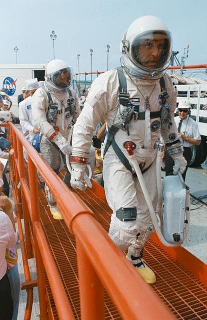 NASA image: WALK UP RAMP - ASTRONAUT THOMAS P. STAFFORD - MISC.