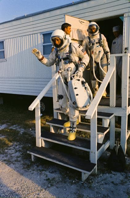 NASA image: GEMINI-TITAN (GT)-9 TEST - ASTRONAUT EDWARD A. CERNAN - PRELAUNCH - CAPE