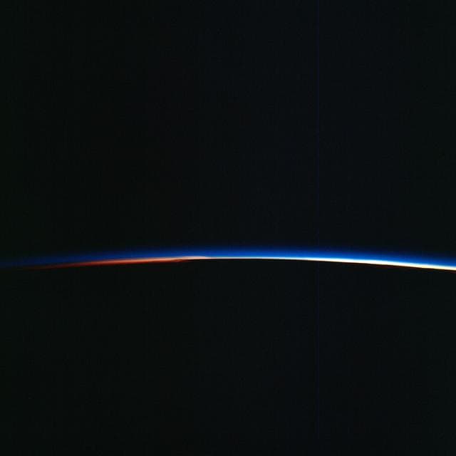 NASA image: Earth's limb at sunrise as seen from the Gemini 9-A spacecraft