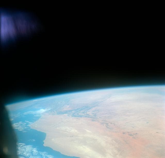 NASA image: GEMINI-TITAN (GT-10) - EARTH SKY - SAHARA - MAURITANIA - ALGERIA - MOROCCO - OUTER SPACE