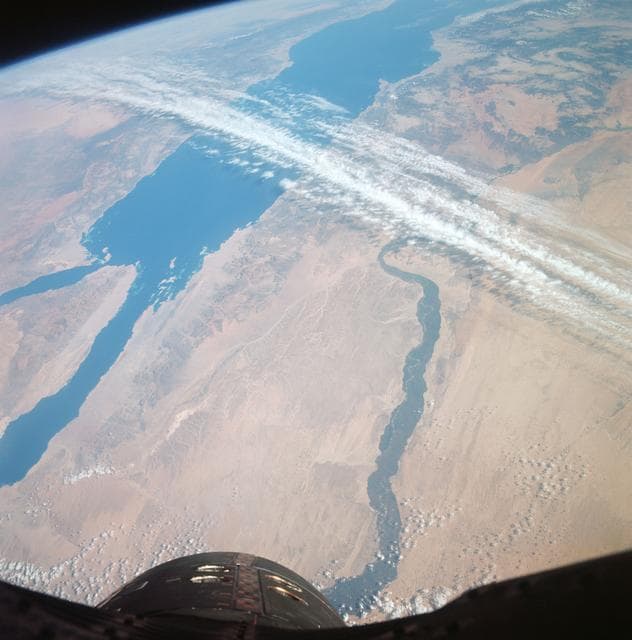 NASA image: GT-12 - EARTH SKY -  UNITED ARAB REPUBLIC (EGYPT)