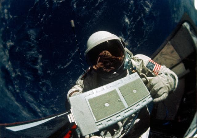 NASA image: GEMINI-TITAN (GT)-12 - EXTRAVEHICULAR (EVA) - MICROMETEOROID PACKAGE - OUTER SPACE