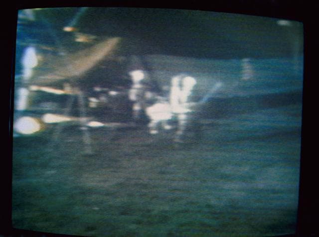 NASA image: Television transmission at end of second extravehicular activity