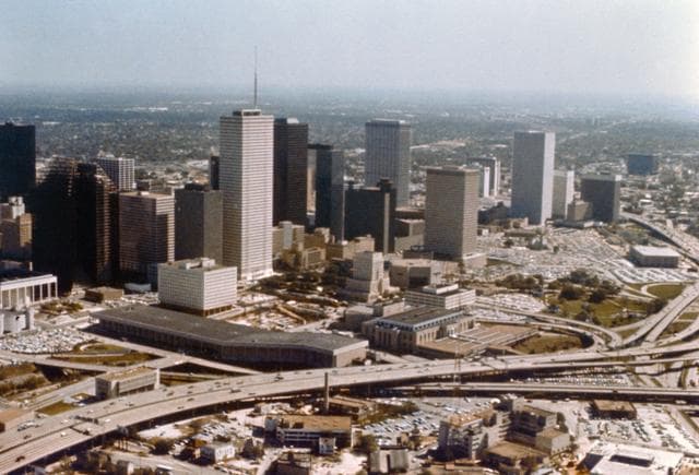 NASA image: HOUSTON - EARTH VIEWS - LOW-ALTITUDE - HIGH-ANGLE - TX