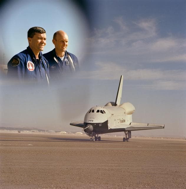 NASA image: third "free flight" of Shuttle Orbiter 101 Spacecraft