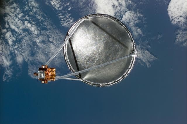 NASA image: Inflatable Antenna Experiment (IAE)
