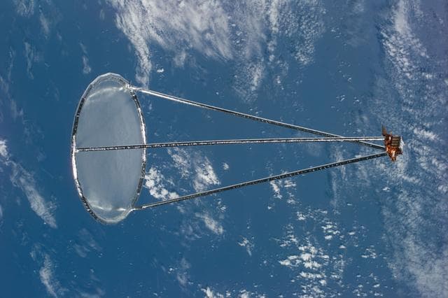 NASA image: Inflatable Antenna Experiment (IAE)