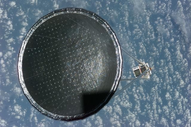 NASA image: Inflatable Antenna Experiment (IAE)