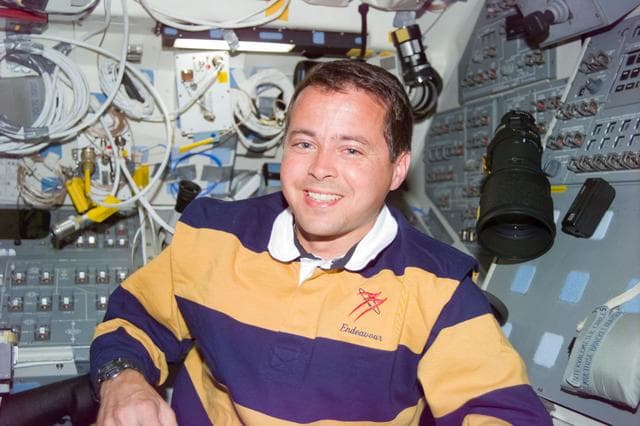 NASA image: Bursch on aft flight deck