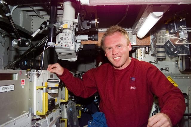 Thomas in Spacehab module