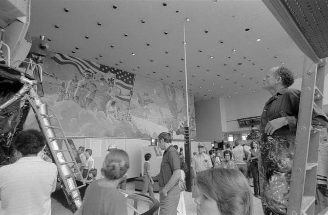NASA image: MURAL - ARTIST ROBERT (BOB) MCCALL - TEAGUE AUDITORIUM, JSC