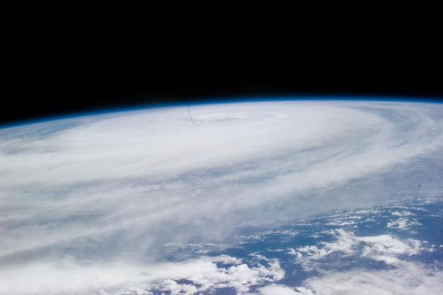 NASA image: Typhoon seen during the STS-79 mission