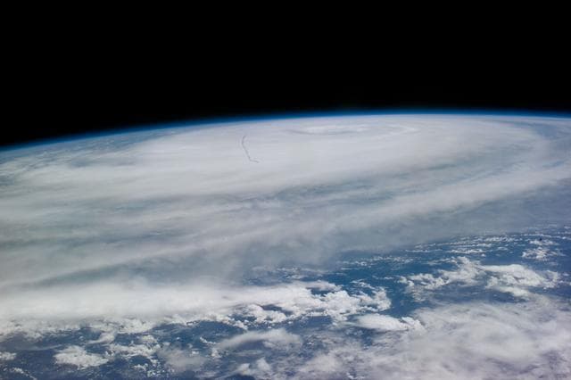 NASA image: Typhoon seen during the STS-79 mission