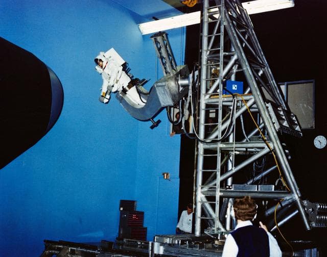 NASA image: MMU development at the Martin Marietta plant in Denver, Colorado