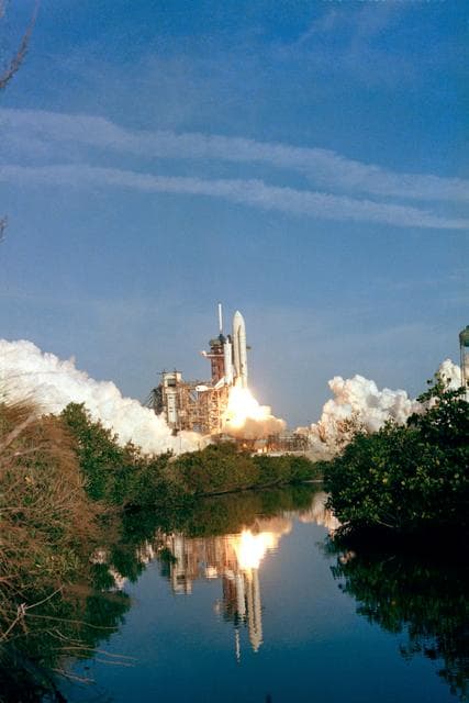 NASA image: Launch views of the Columbia for the STS-1 mission, April 12, 1981