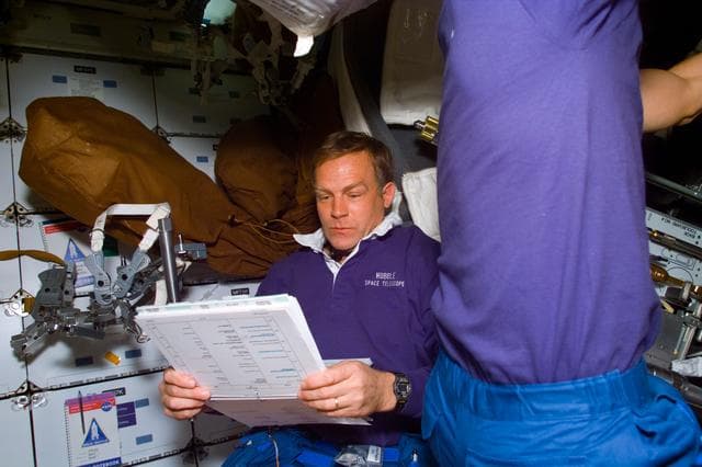 NASA image: EVA tool preparation for upcoming Hubble Space Telescope servicing spacewalks