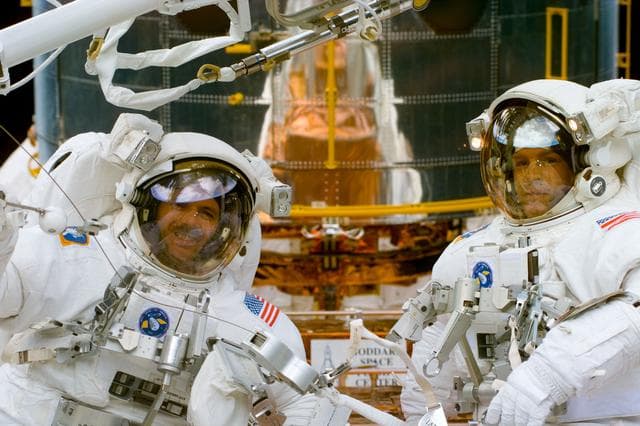 NASA image: EVA 3 activity on Flight Day 6 to service the Hubble Space Telescope