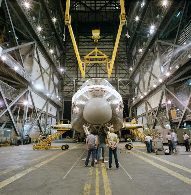 NASA image: PREFLIGHT (MATING) - STS-14/41D - KSC