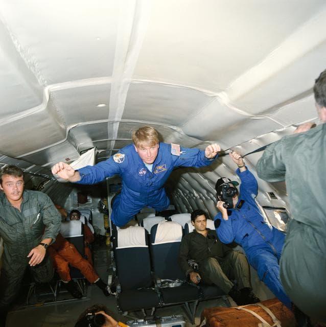 NASA image: View of Astronaut Jon McBride during Zero-G training