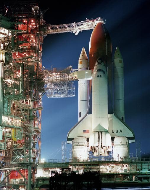NASA image: Roll-out of Shuttle Columbia