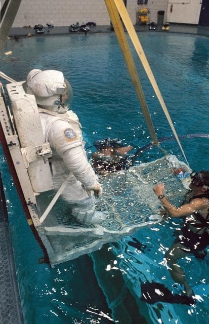 NASA image: Documentation of preparations for WETF EVA training exercise by ESA Astronaut