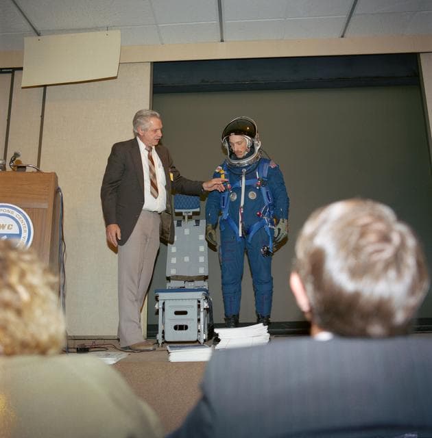 NASA image: STS-26 launch and entry crew equipment demonstration at Naval Weapons Center