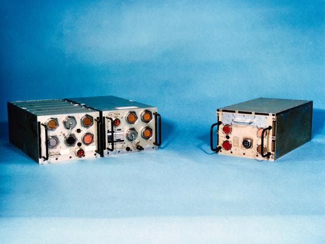 NASA image: Documentary table-top view of a comparison of the General Purpose Computers.