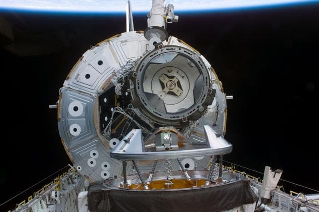 NASA image: View of Node 1 being unberthed from the STS-88 Endeavour's payload bay