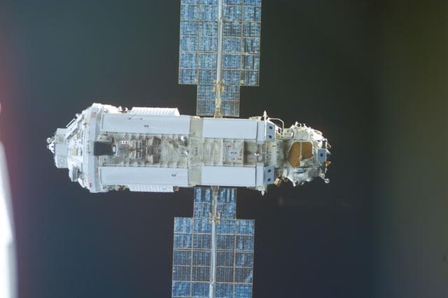 NASA image: View of the FGB prior to rendezvous and grapple