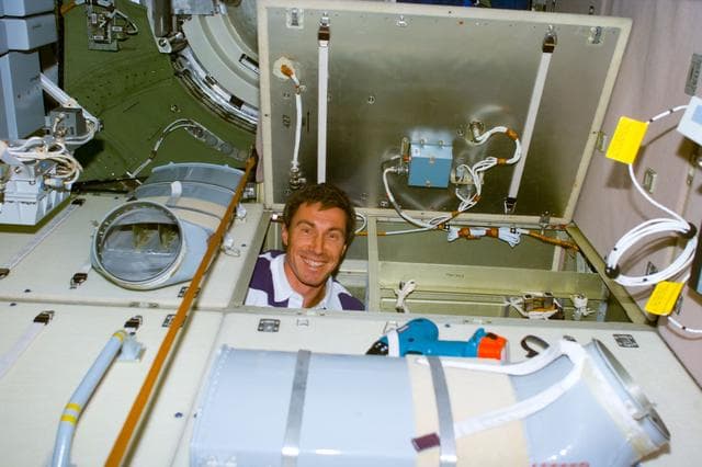 NASA image: Krikalev in the FGB/Zarya module